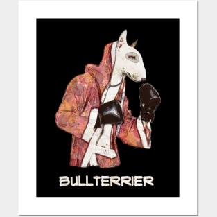 Bullterrier Lovers Boxer Watercolor Posters and Art